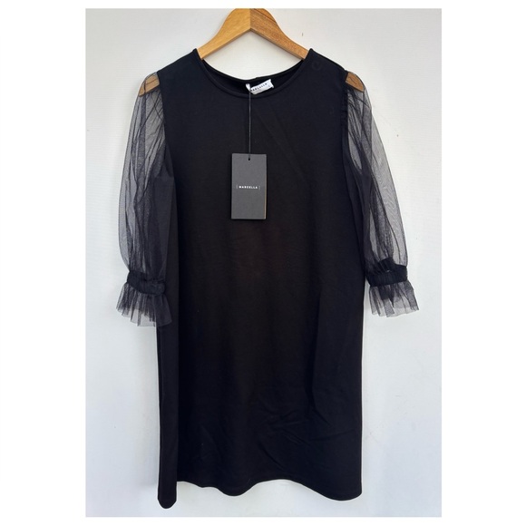 Marcella NYC Mesh Sleeve Dress - Picture 1 of 4